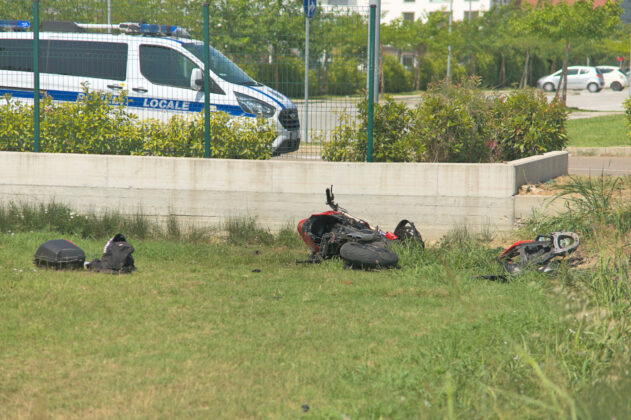 La scena dell'incidente. Foto Massimo Fiorentini