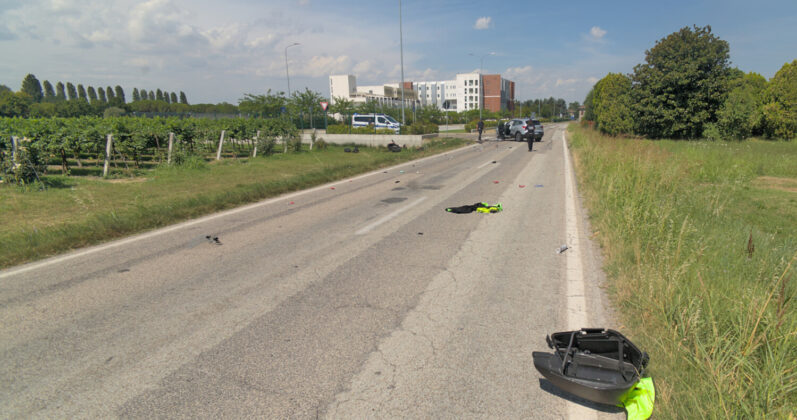 La scena dell'incidente. Foto Massimo Fiorentini